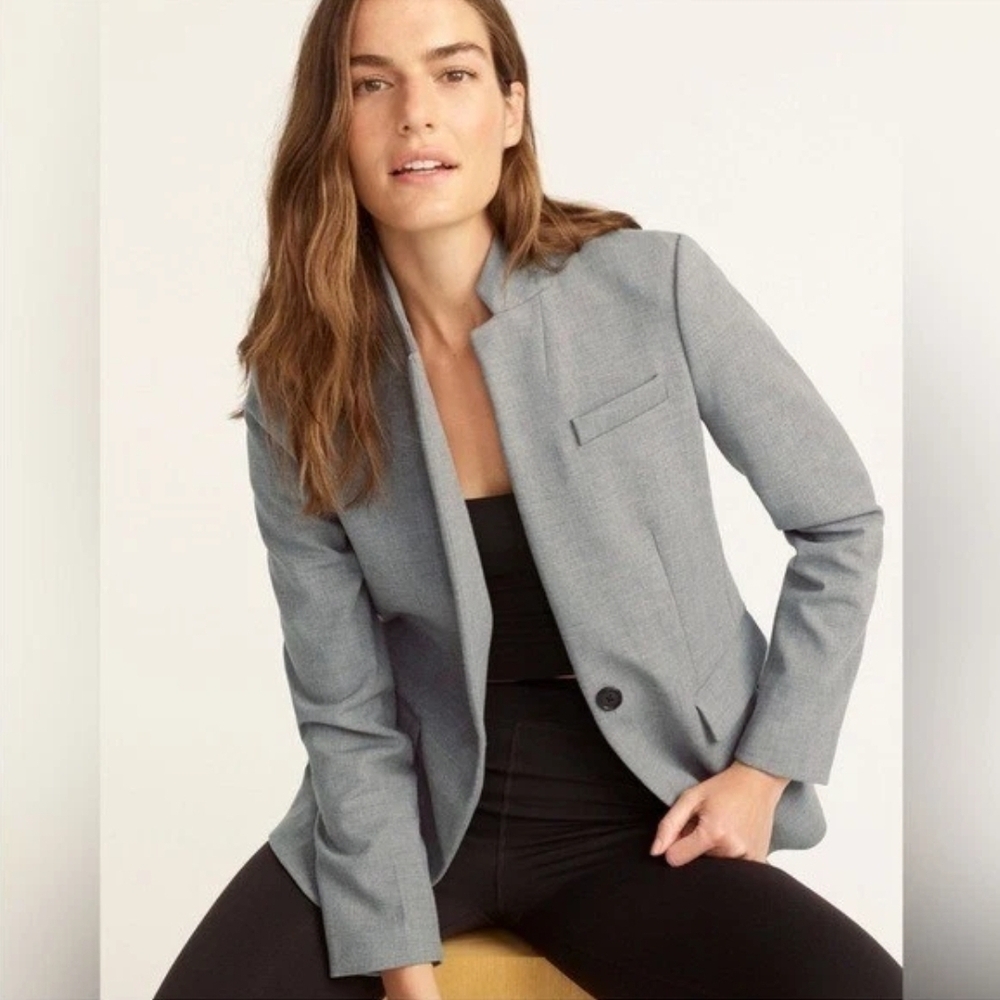 J.Crew NWT Grey Blazer | Size 0 | 4-Season Stretch | Sleek & Flattering Fit